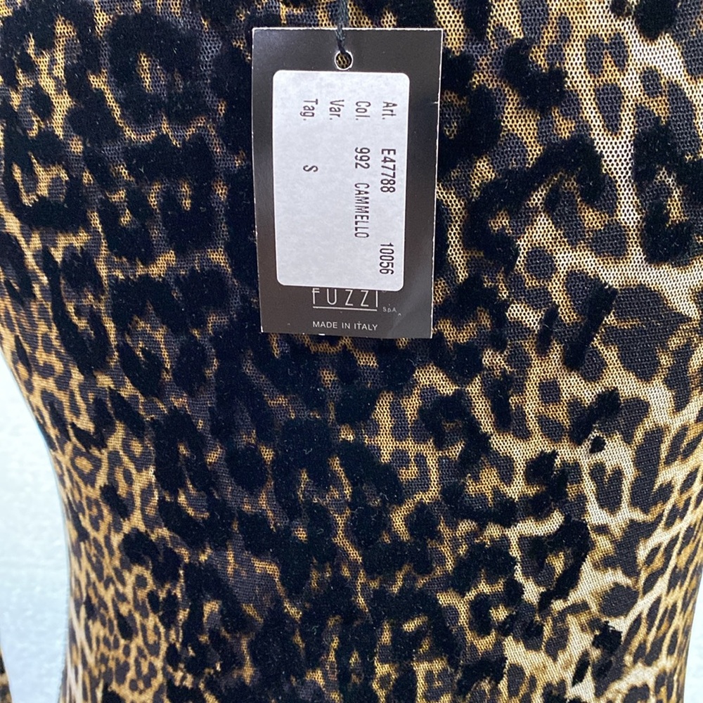 Jean Paul Gaultier Leopard-Print Long Sleeve Dress in Brown and Black - Picture 8 of 11